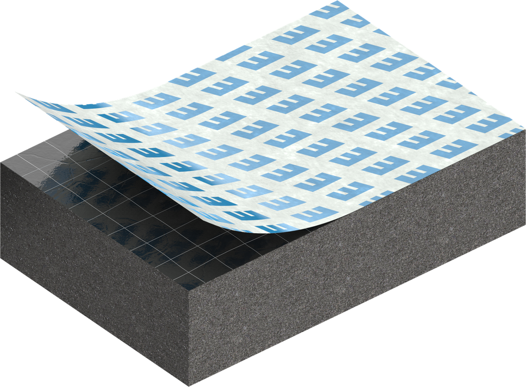 Zellgummi 8 x 20 mm, CR schwarz dehnungsfrei und selbstklebende Montagehilfe