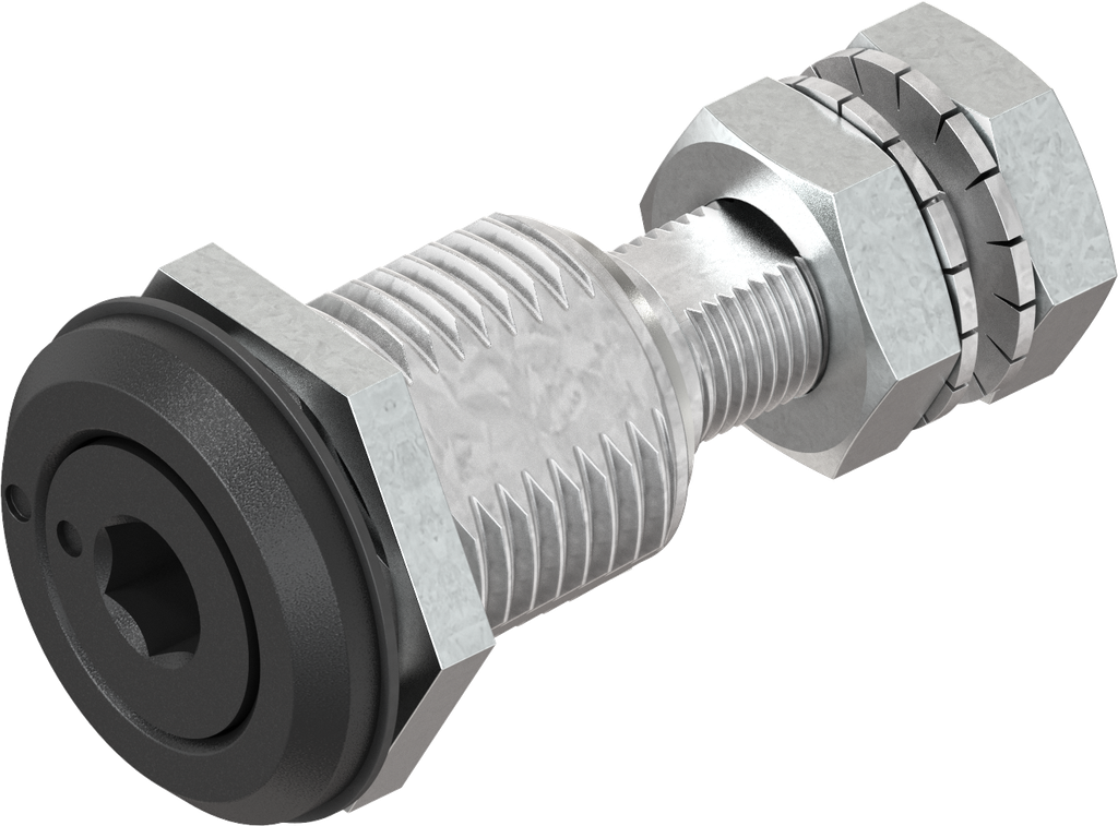 Draai-span-slot inbus SW 5, Zamak zwart gepoedercoat