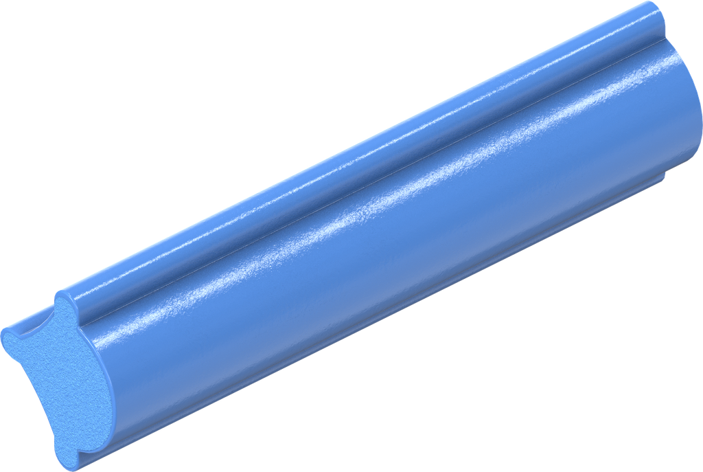 Gomma di bloccaggio per profilo per vetro, silicone (materiale solido) 85 ± 5 Shore A blu