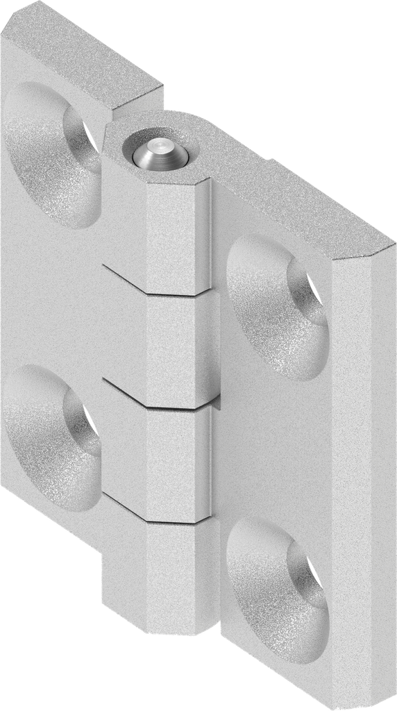 Cerniera 180°, acciaio inox AISI 316 decapato e passivato