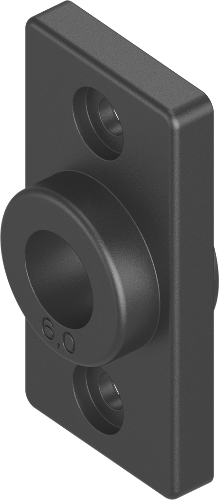 Casquillo del cojinete sin stop para Ts = 6 mm, poliamida GF V0 negro