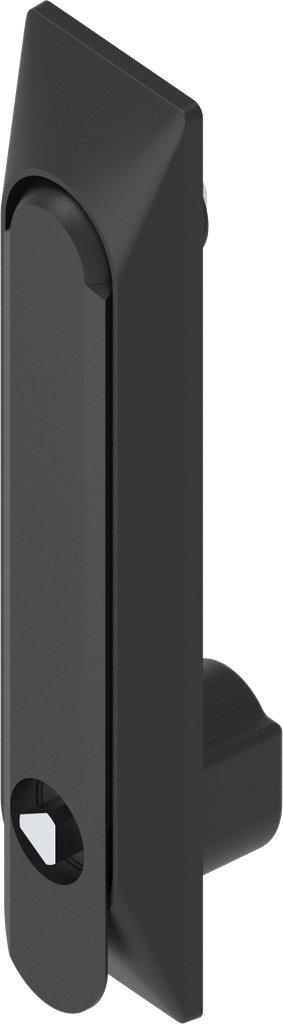 Schwenkgriff 1150 mit Universalmulde mit Betätigung Dreikant 8, Polyamid und GD-Zn schwarz gepulvert