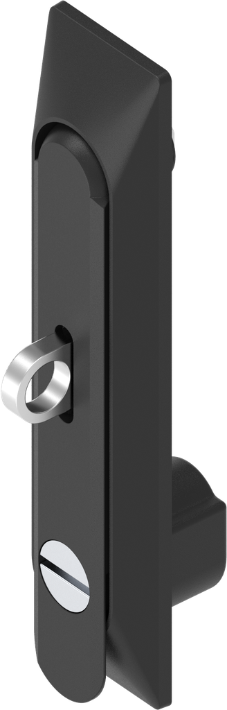 Zwenkgreep 1150 met universele behuizing met bediening sleuf 2x4 en voor hangslot, polyamide en GD-Zn (Zamak) zwart gepoedercoat