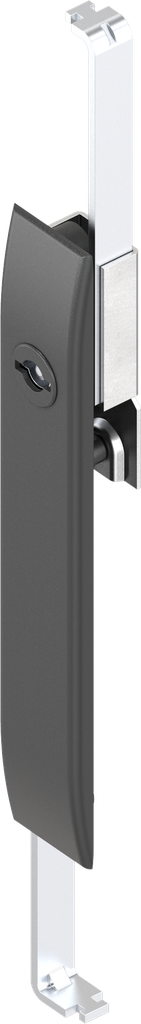 capotage avec crémones avec rotor double barre 3 et cache-entrée, polyamide GF noir