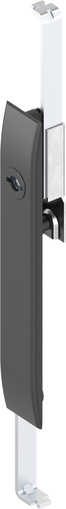 capotage avec crémones avec rotor double barre 5 et cache-entrée, polyamide GF noir