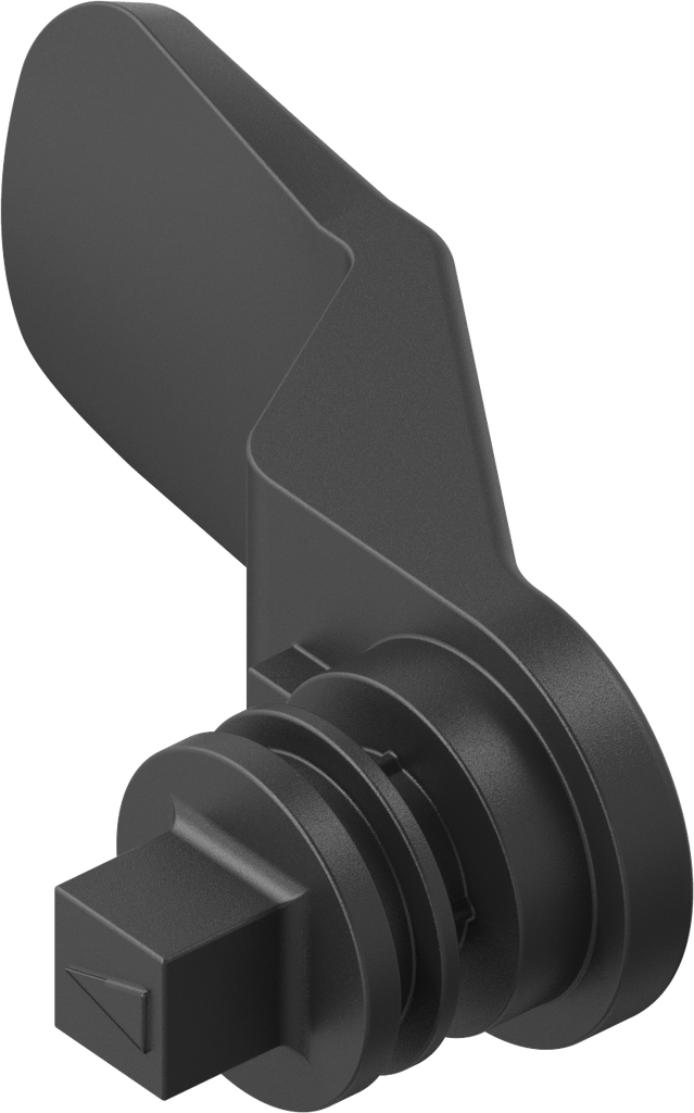 Linguetta con inserto quadro 7, poliammide GF nero