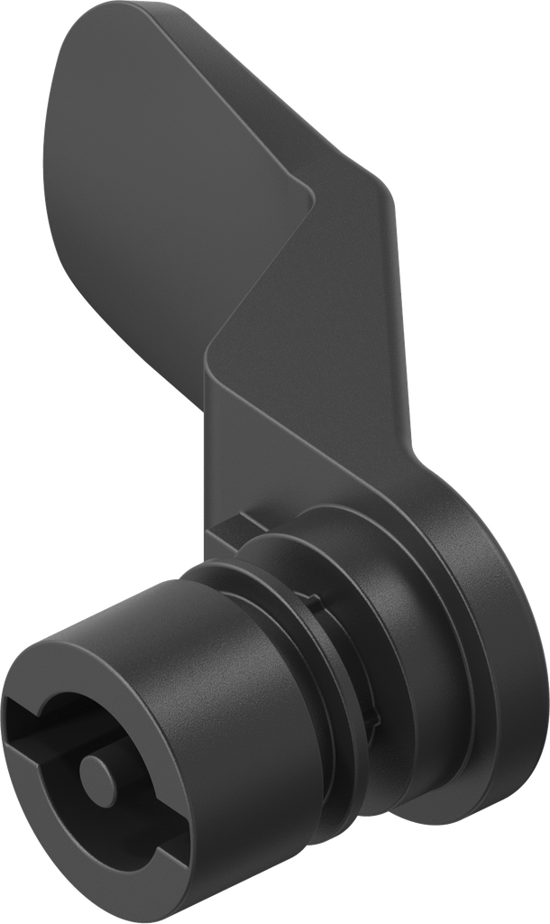 Lengüeta con inserto doble barra 3, poliamida GF negro