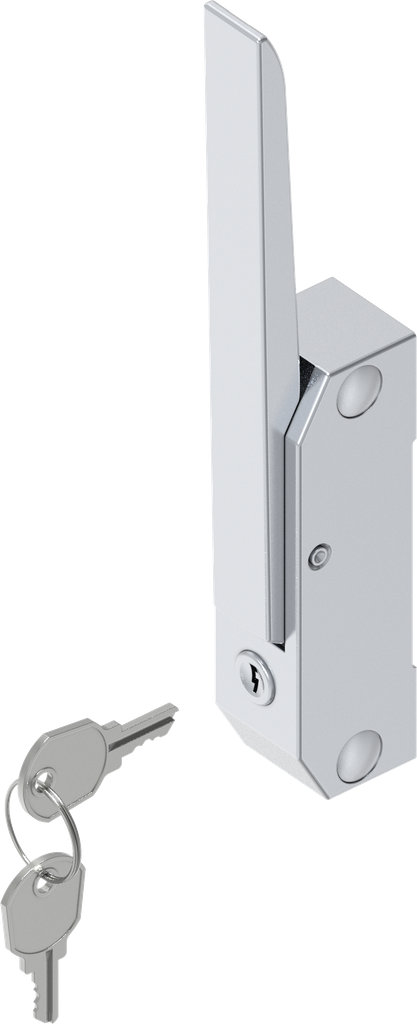 Hevelslot voor montage aan de zijkant verschillend sluitend, Zamak glanzend verchroomd