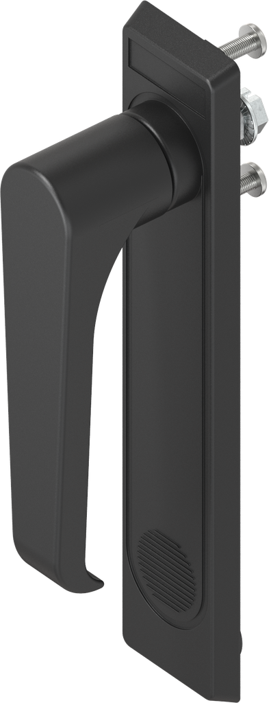 capotage 2153 avec poignée bec de cane sans clé, polyamide noir et zamak époxy noir