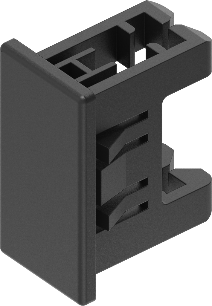 Guía de varillas para varilla plana 14 x 3, a presión, poliamida GF negro