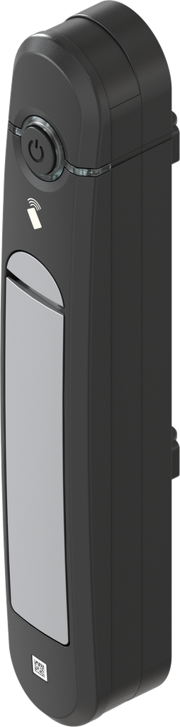 Schwenkgriff Agent E Wireless mit RFID Kartenleser 13,56 MHz, GD-Zn weißaluminium gepulvert und Polyamid GF schwarz
