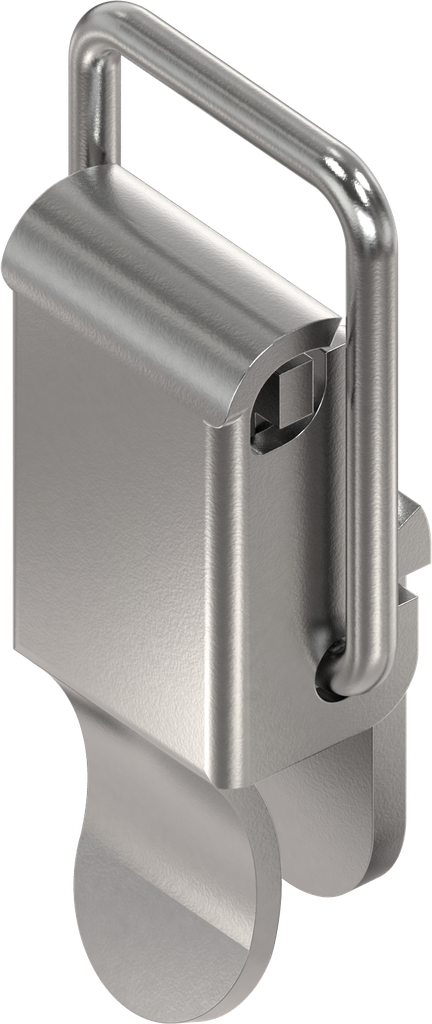 Spanslot met spanbeugel zonder oog voor hangslot, zonder montagegaten, Staal onbehandeld