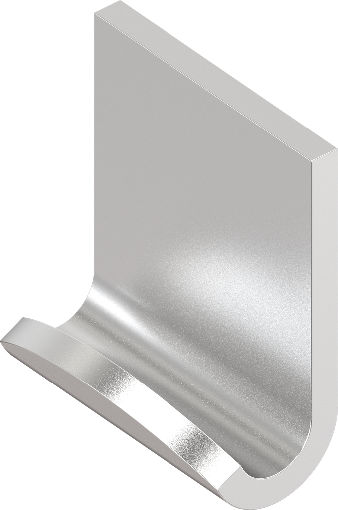 Riscontro, senza foro, acciaio inox AISI 304