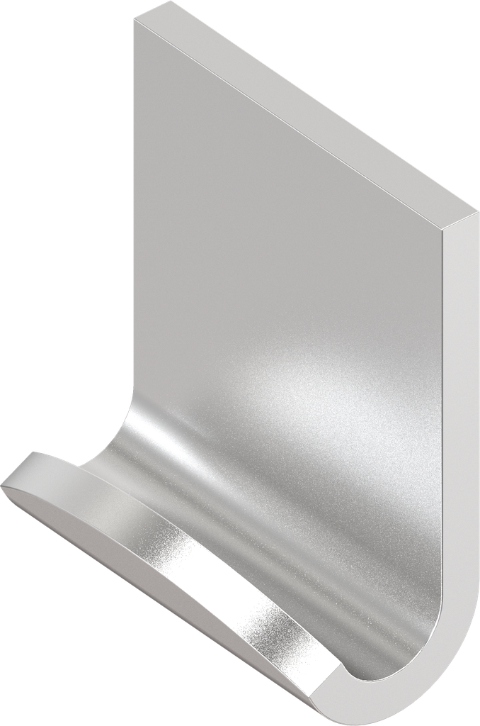 crochet, non percé, inox AISI 304