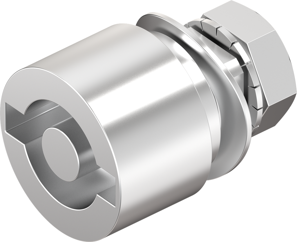 Bediening dubbelbaard 5 mm, RVS 316