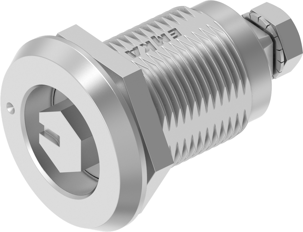 Chiusura 1/4 di giro a compressione esagono esterno SW 10, versione destra, acciaio inox AISI 316