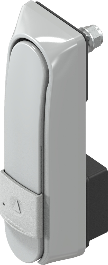 Maniglia girevole "corta" con RC2 per tipo KABA 1514, zama grigio verniciato a polvere RAL 7038