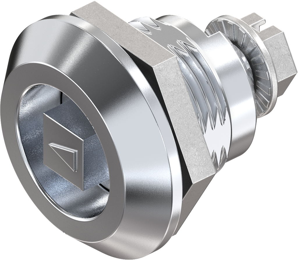 Chiusura 1/4 di giro quadro 8 resistente alle vibrazioni, zama cromato