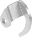 Haak sluitlip, Staal verzinkt