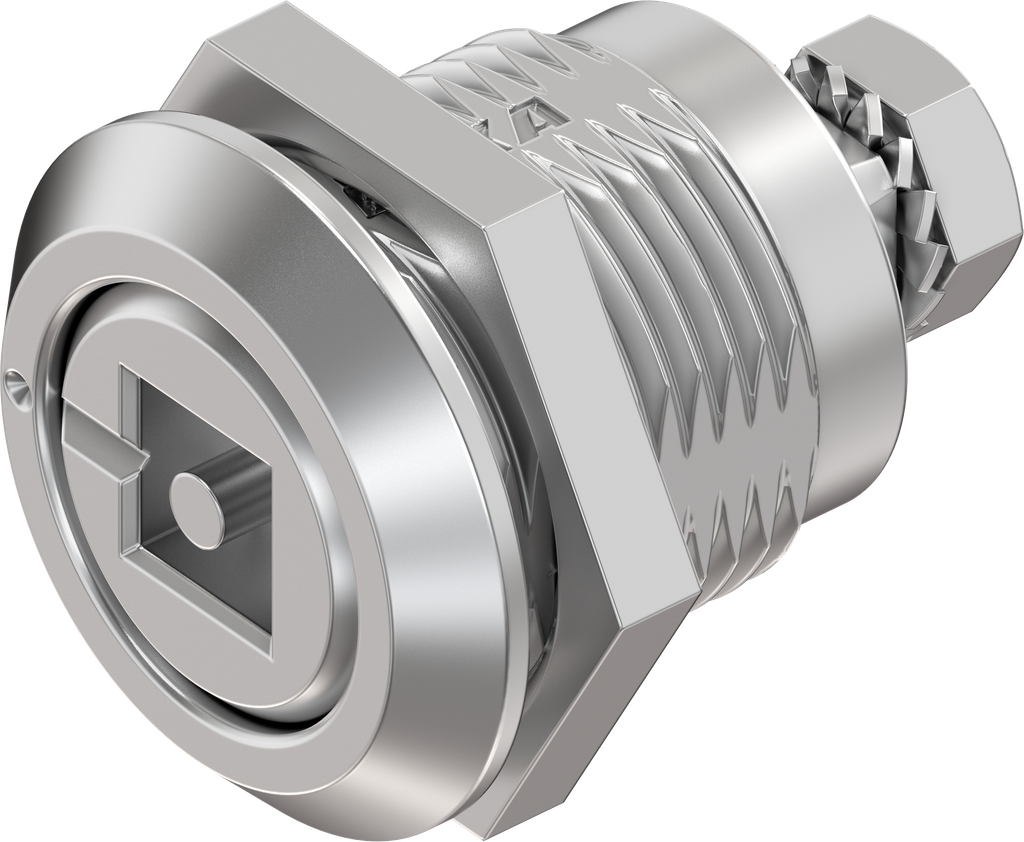 Dreh-Spann-Verschluss Innen-Vierkant 7,5 mit Stift und Markierung, Edelstahl AISI 316