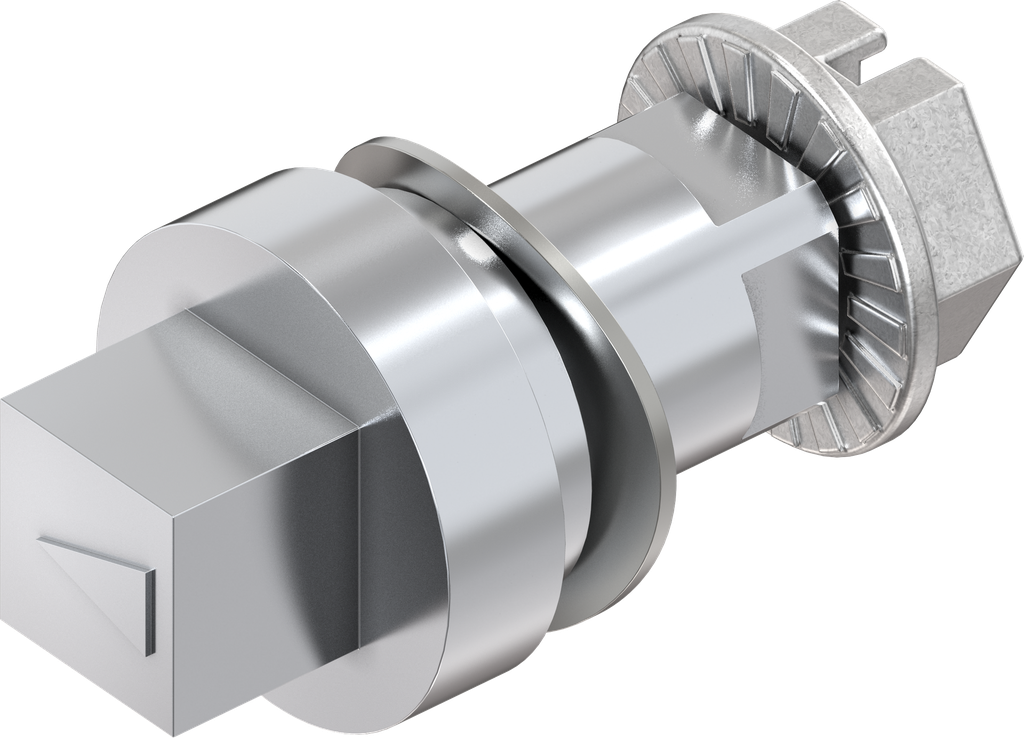 Bediening vierkant 8, Zamak verchroomd