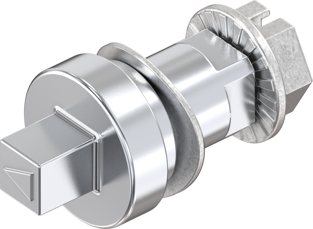 Bediening vierkant 6, Zamak verchroomd