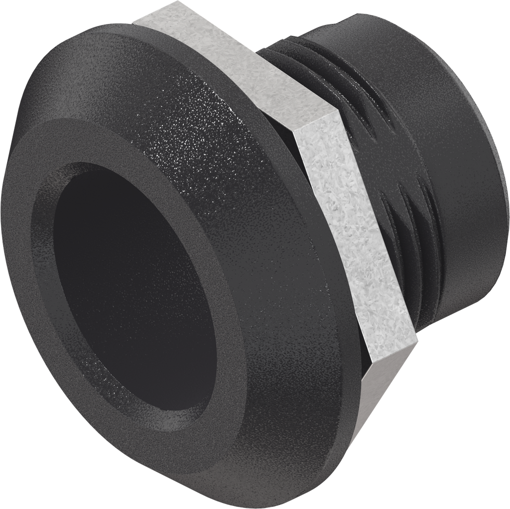 Carcasa, poliamida GF V0 negro