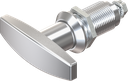 T-greep zonder cilinder, Zamak verchroomd