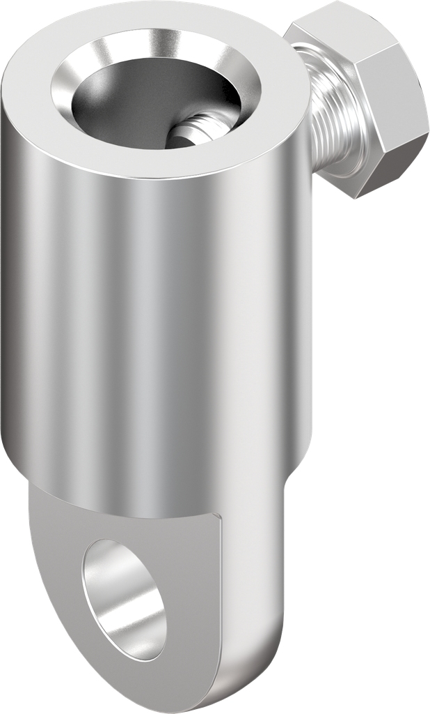 Adattatore per aste tonde, acciaio inox AISI 303