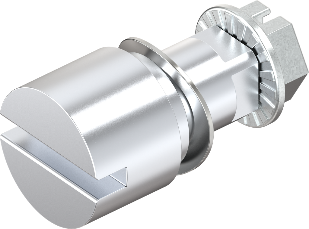 Inserto ranura 2 x 4, zamak cromado