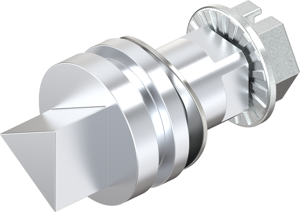 Inserto triángulo 9, zamak cromado