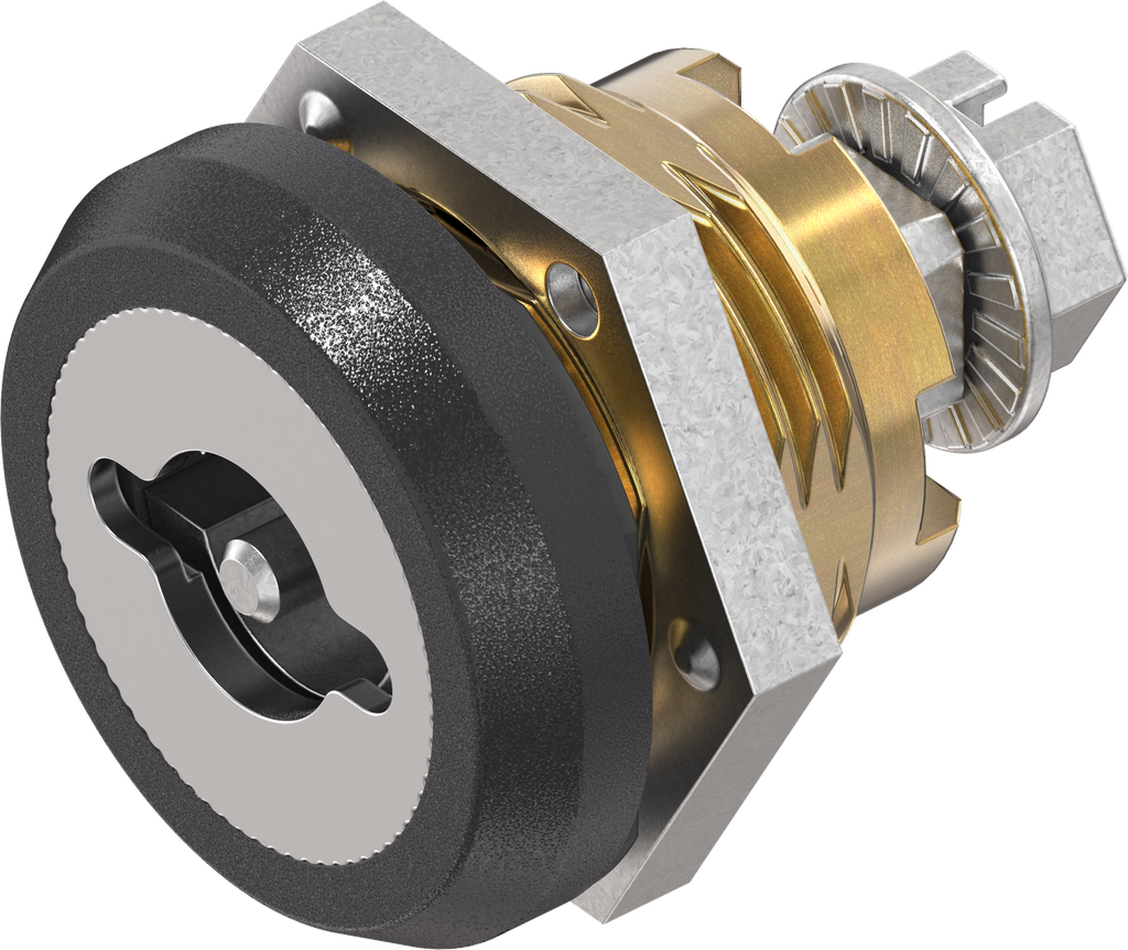 Sicherheits-Vorreiber Doppelbart 3 Ausführung links, Messing und GD Zn schwarz gepulvert