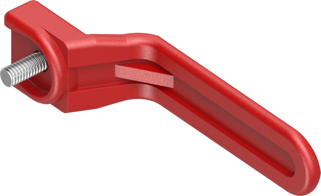 poignée intérieure, polyamide rouge