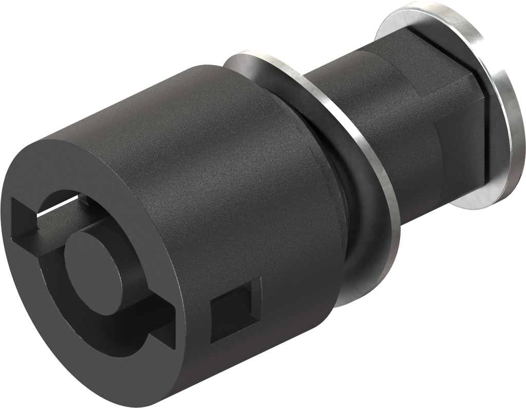 Inserto doble barra 5 para llave a presión, poliamida negro