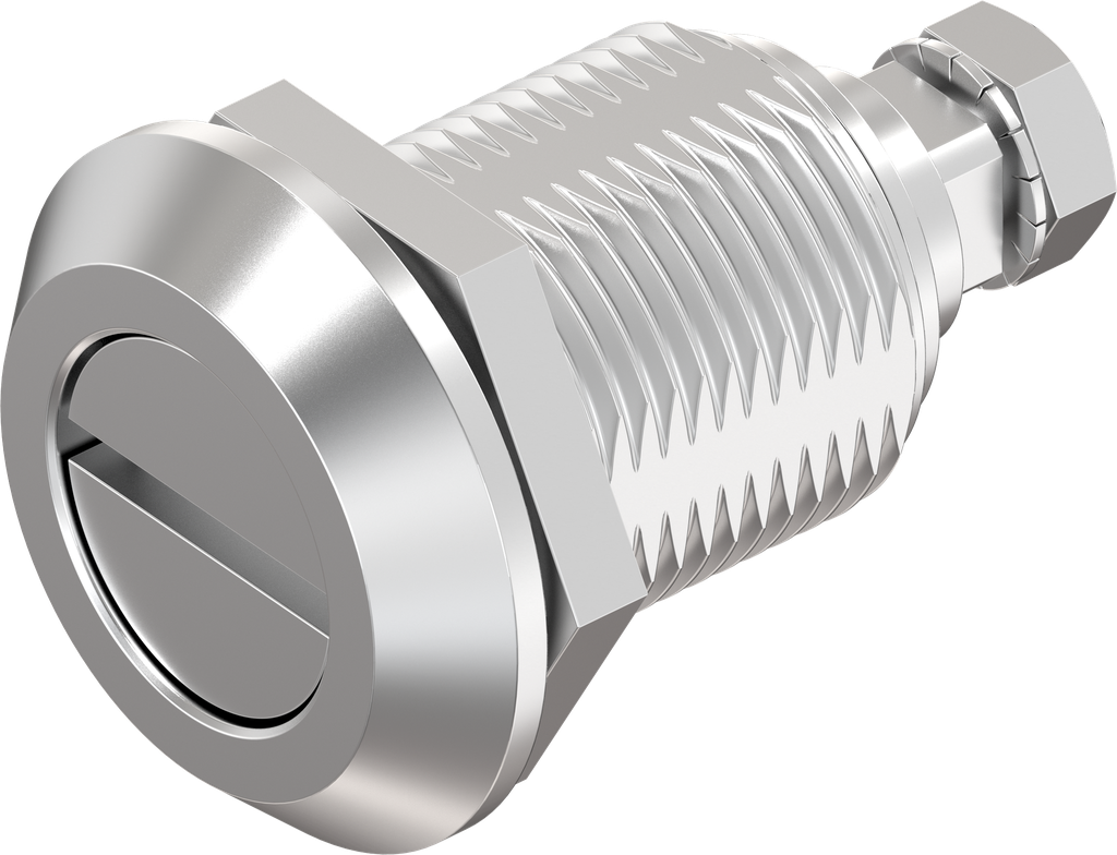 Compression latch with slot 2 x 4, Stainless steel AISI 316