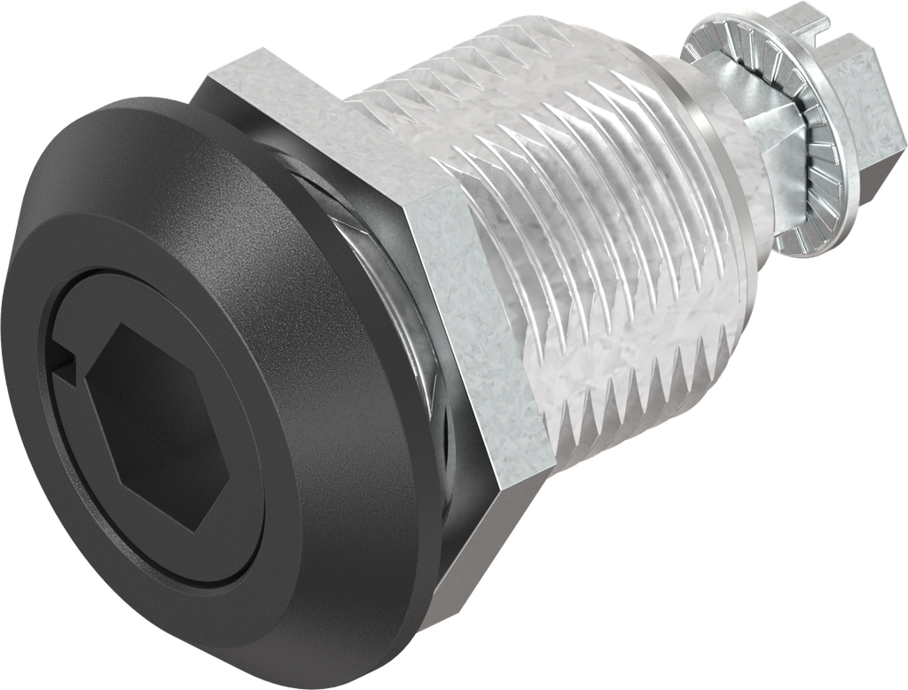 verrou à compression 6 pans creux SW 10, zamak époxy noir