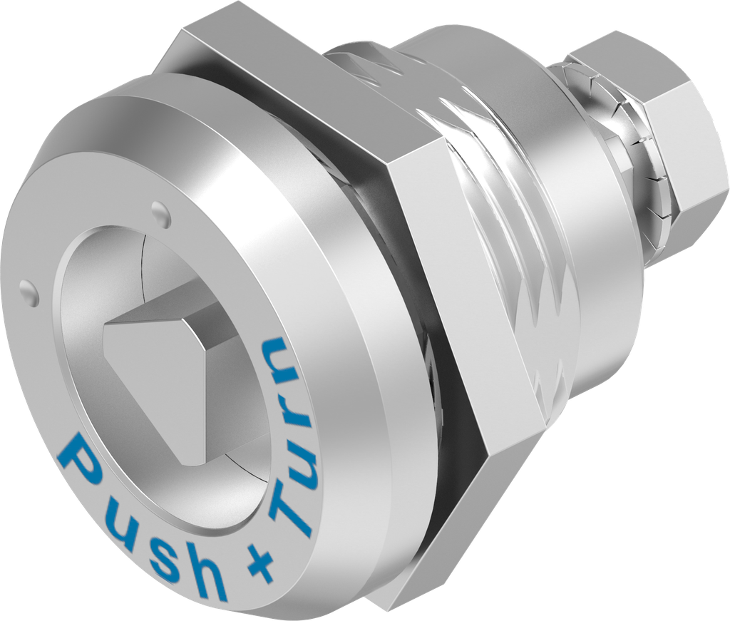 Sicherheits-Vorreiber Dreikant 8, Edelstahl AISI 316