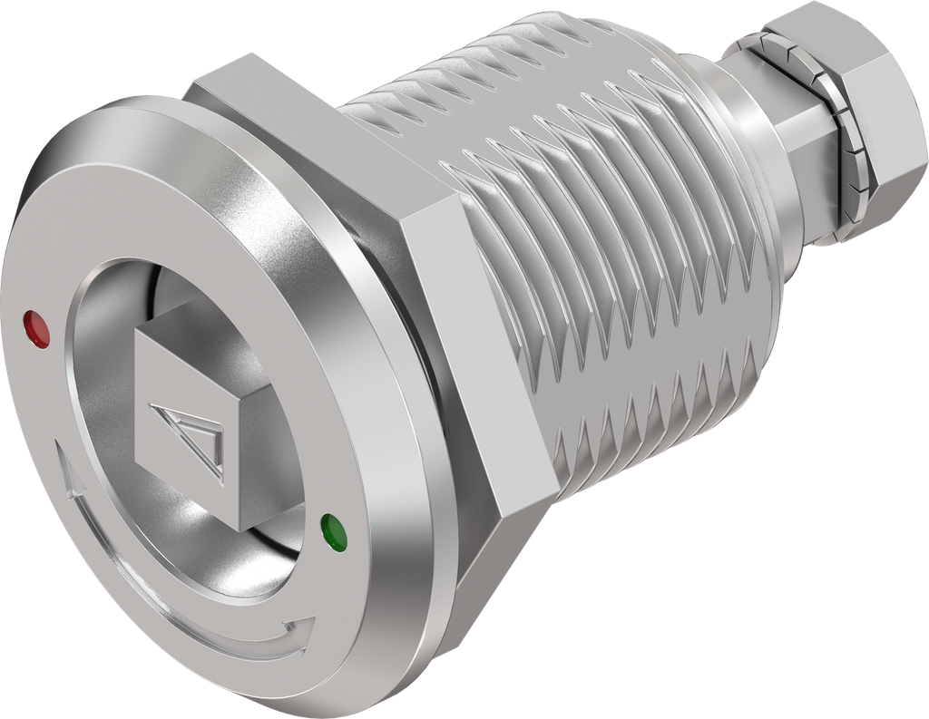 Chiusura 1/4 di giro a compressione quadro 8, acciaio inox AISI 316