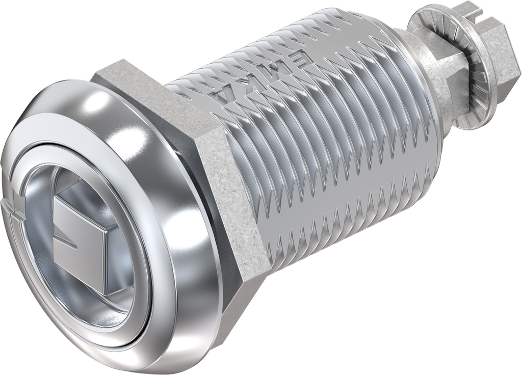 Compression latch railway version with optical opening indicator, Zinc die chrome-plated