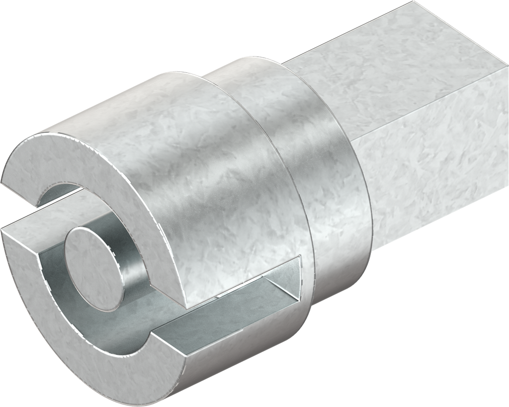 Inserto doble barra 5, zamak galvanizado