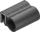 Guarnizione autobloccante, gomma spugnosa EPDM; profilo autobloccante EPDM 65 ± 5 Shore A nero