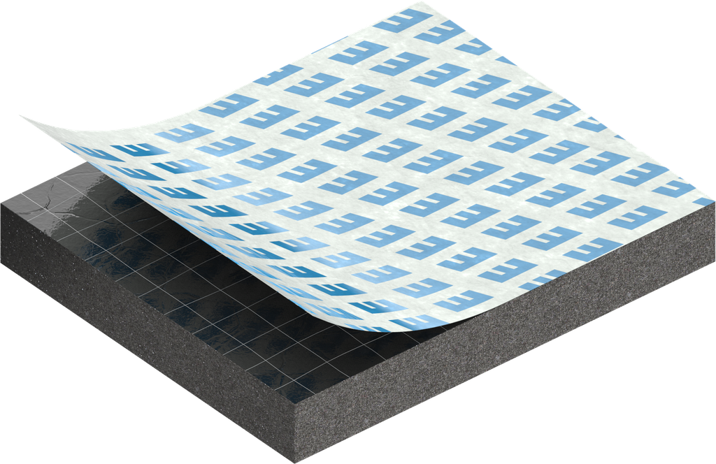 Zellgummi 4 x 25 mm, CR schwarz dehnungsfrei und selbstklebende Montagehilfe