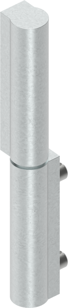 Bisagra cilíndrica, atornillable y soldable, acero galvanizado
