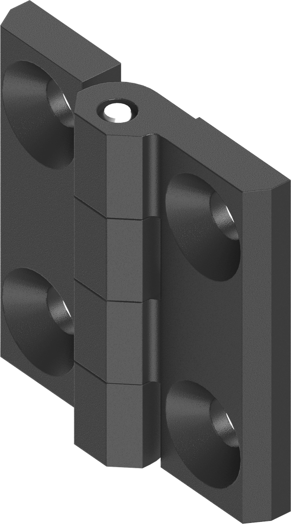 Charnière 180°, polyamide GF noir