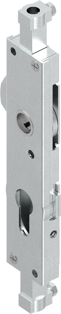 Stangenslot rechts voor profiel-halfcilinder en voor ronde sluitstang slag 18 mm, Staal verzinkt