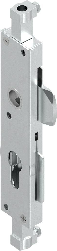 crémone à gauche pour demi-cylindre et pour tringles rondes course 18, acier zingué