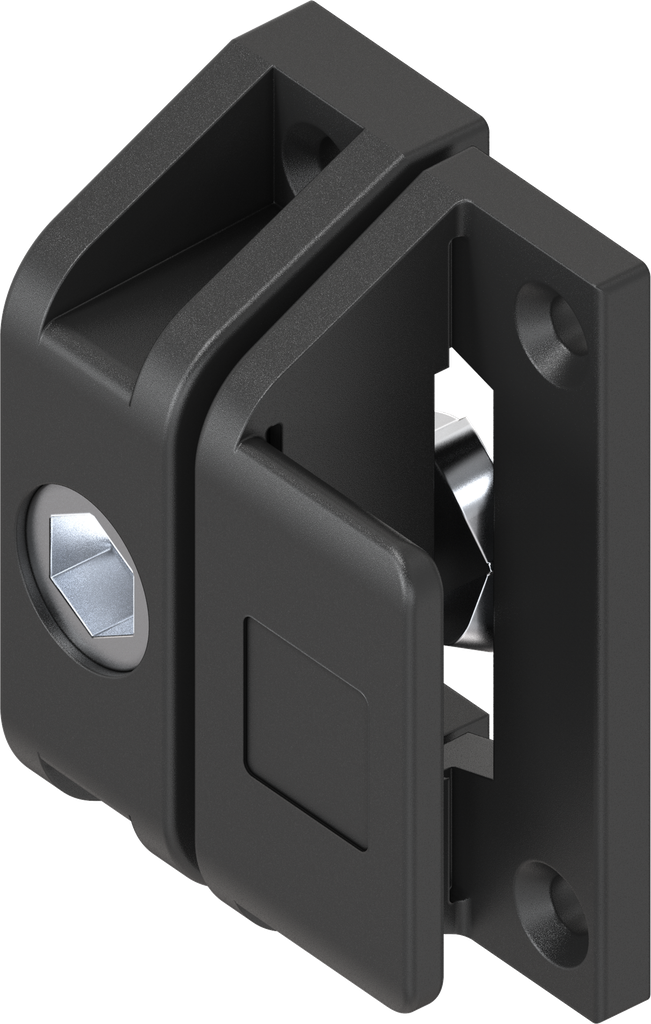 Cam lock with insert hexagon female SW 10, Polyamide black