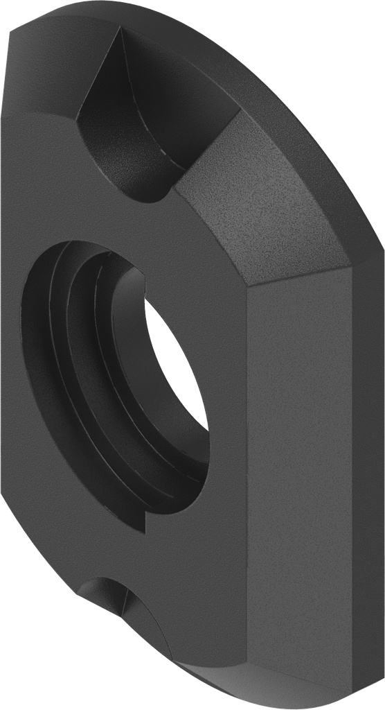 Rozet met 180° begrenzing voor afsluitbaar hevelslot, polyamide GF zwart