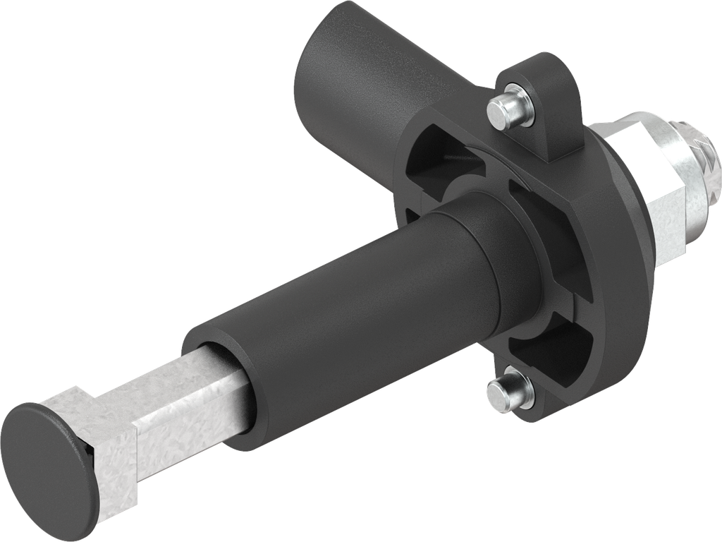 Chiusura a leva con fusello in zama, poliammide GF nero