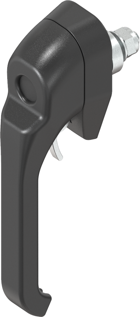 Cierre de maneta para candado, zamak recubierto de polvo negro